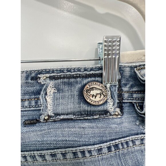 Buffalo David Bitton Jeans Size 34 Bootcut Denim Light Wash Distressed Western - Picture 3 of 9